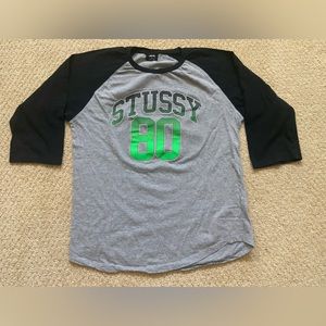 STUSSY BASEBALL STYLE TEE SHIRT LONG SLEEVE XL